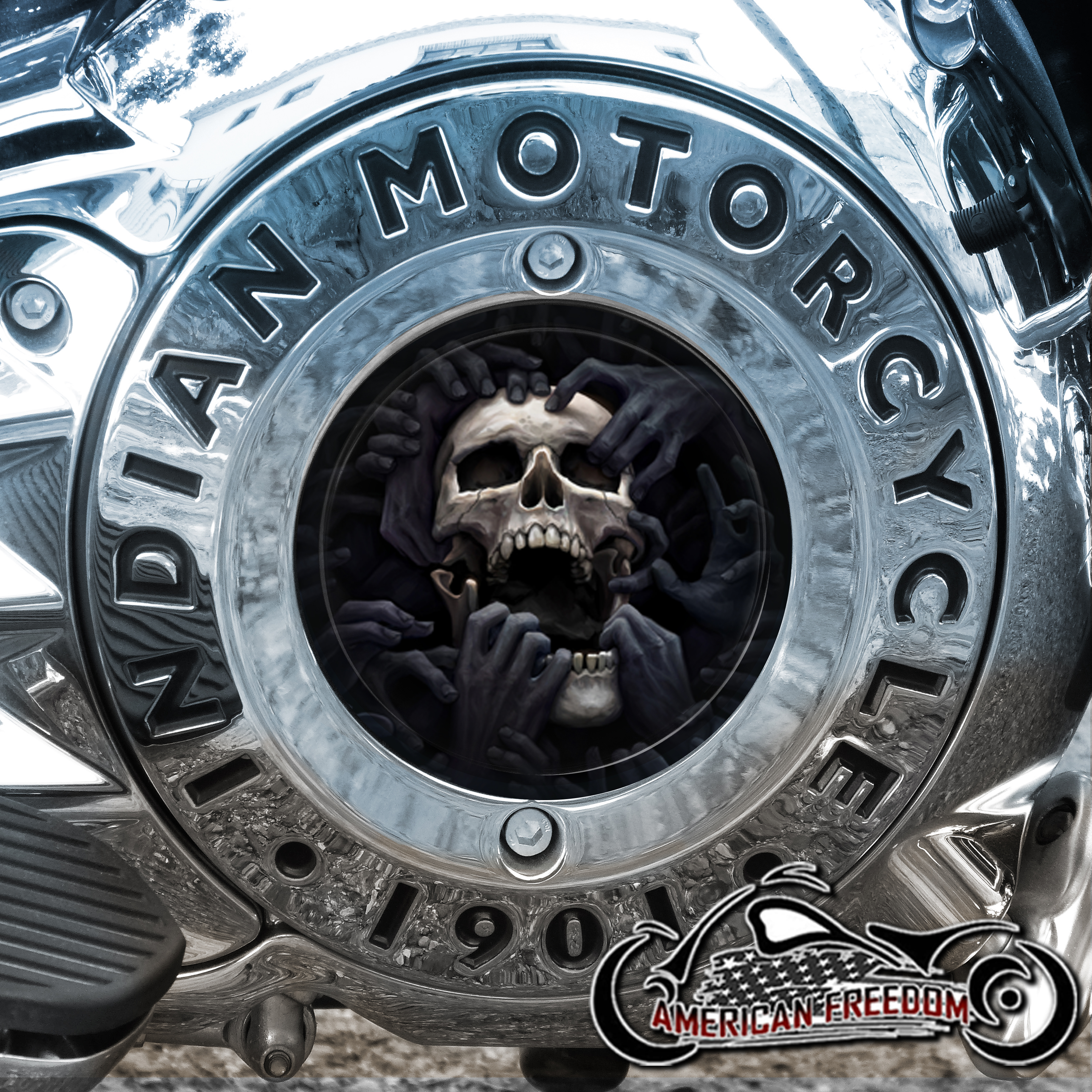 Indian Motorcycles Thunder Stroke Derby Insert - Torn Skull